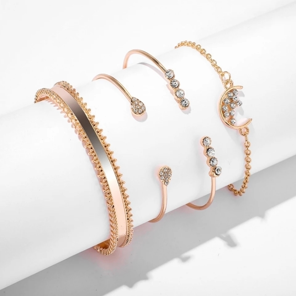 NWT‎ | Gold Plated Rhinestone Bracelets 4